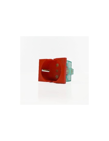 Cambre   7677  Modulo Toma  Schuko 16 A C Polo A Tierra C/led Testigo - Rojo Linea Hospitalaria