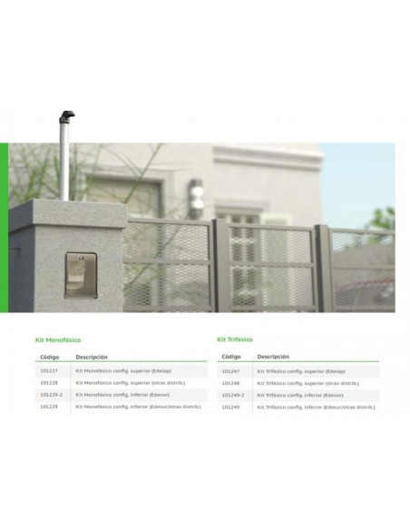 * Genrod 101229-2_ Edenor Kit Pilar Monofasica Inferior - (caja Ip + Caja Medidor + Flexible 1/2 + Pipeta Bak)